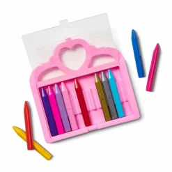 Sale Melissa & Doug Farvekridt i hjerteæske, 12 stk