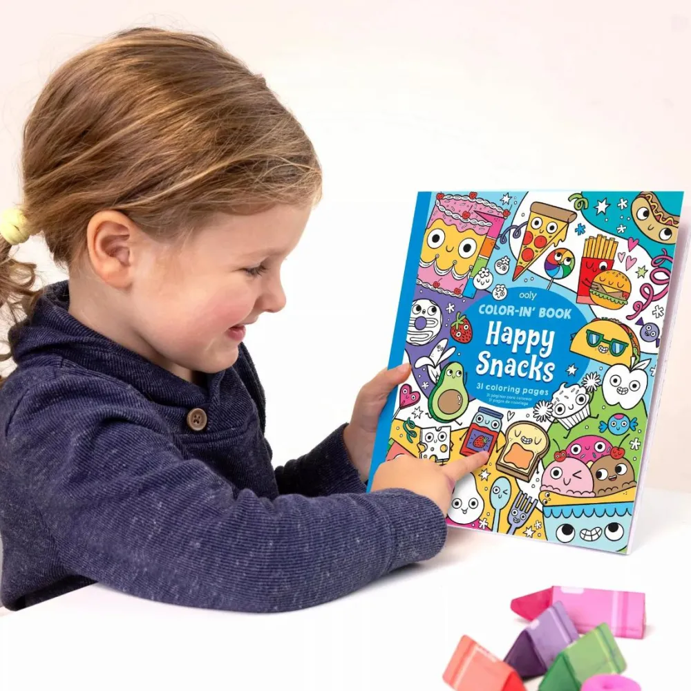 Discount OOLY Farvelægningsbog - Happy Snacks