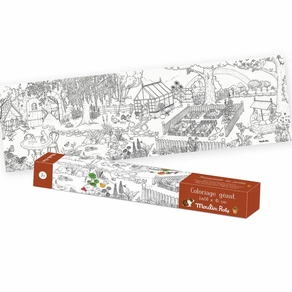 Online Moulin Roty Farvelægningsplakat 1,5 meter - Haveliv