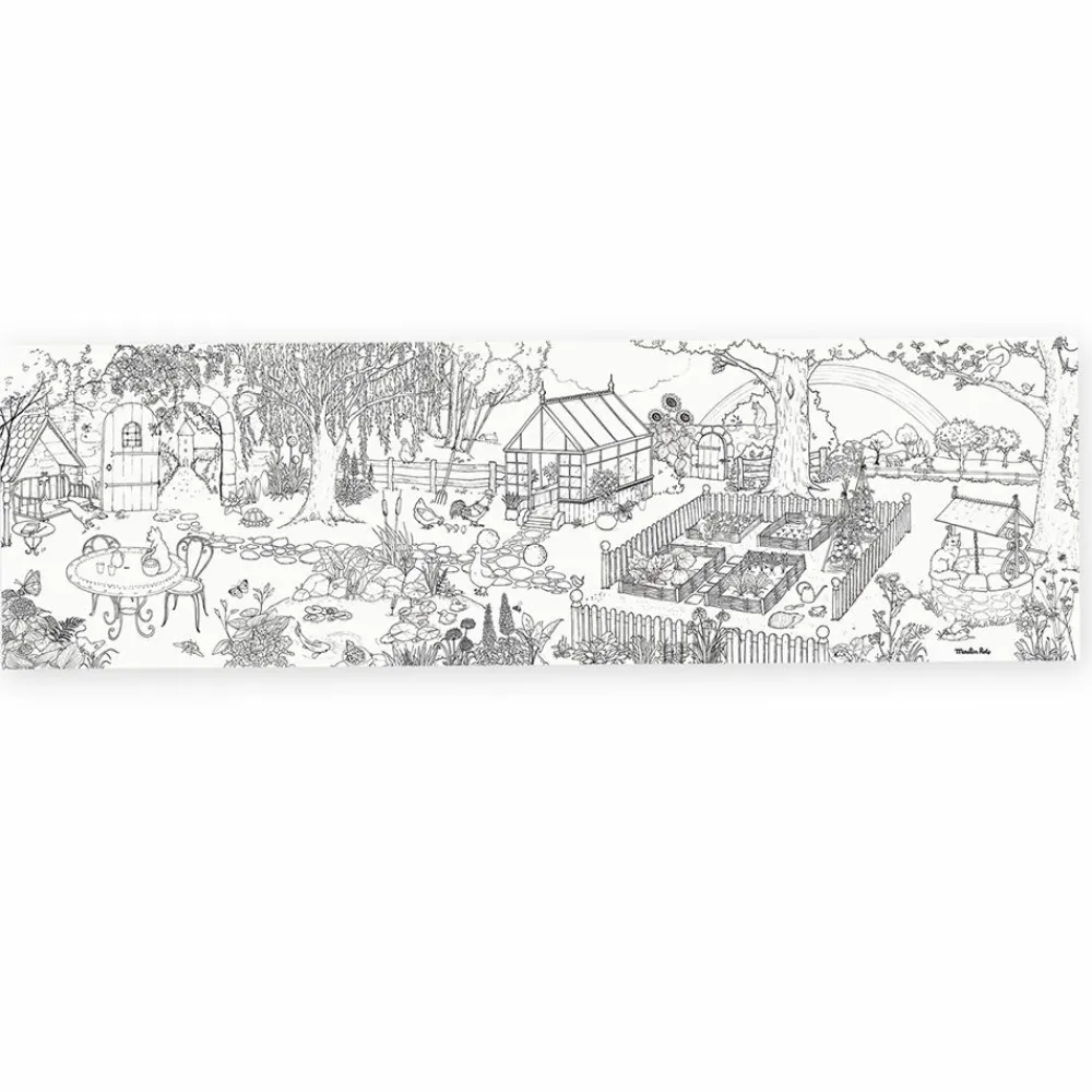 Online Moulin Roty Farvelægningsplakat 1,5 meter - Haveliv