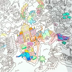 Sale Farvelægningsplakat - Verdenskort