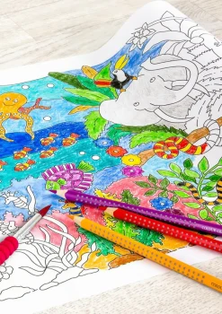 Sale Faber-Castell Farvelægningsrulle 30 cm x 3,2 m. (Jungle + Hav)