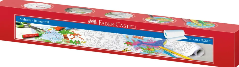 Sale Faber-Castell Farvelægningsrulle 30 cm x 3,2 m. (Jungle + Hav)