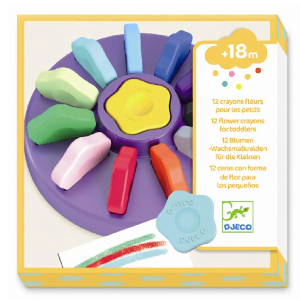 Best Djeco Fedtfarver, 12 stk. - Fra 18 mdr.