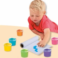 Best SES Creative Fingermaling - 6 x 110 ml - Inkl. papirrulle