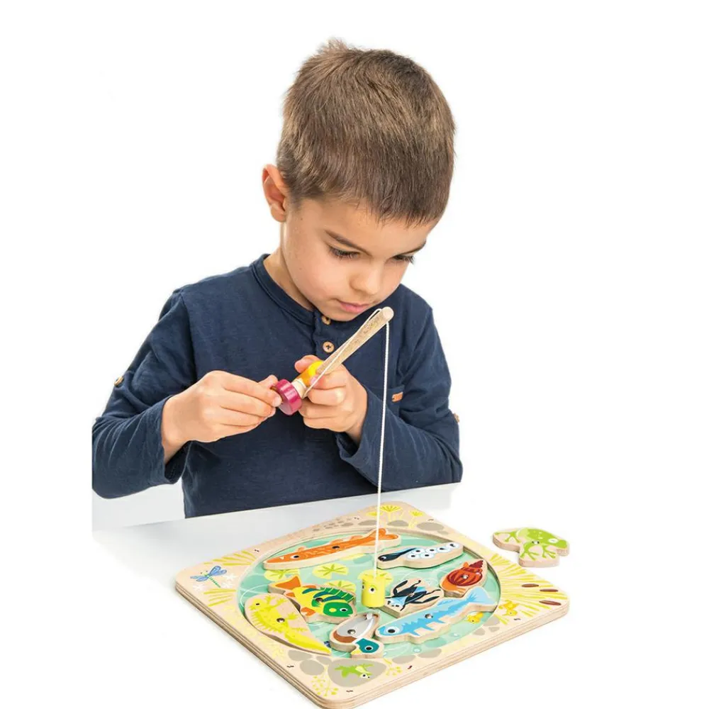 Online Tender Leaf Fiskespil, magnetisk - Vandhullet