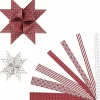 Online Creativ Company Flet selv julestjerner - Rød/hvid, 60 strimler