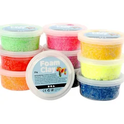 Online Creativ Company Foam Clay 10 x 35 gr. - Basisfarver