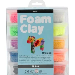 Online Creativ Company Foam Clay 10 x 35 gr. - Basisfarver