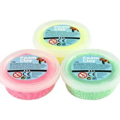 New Creativ Company Foam Clay 3 x 14 gr. - Neon