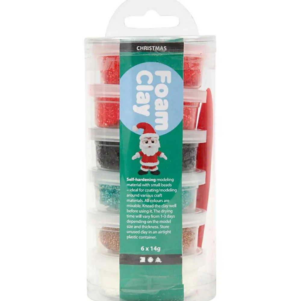 Hot Creativ Company Foam Clay 6 x14 gr. - Julefarver