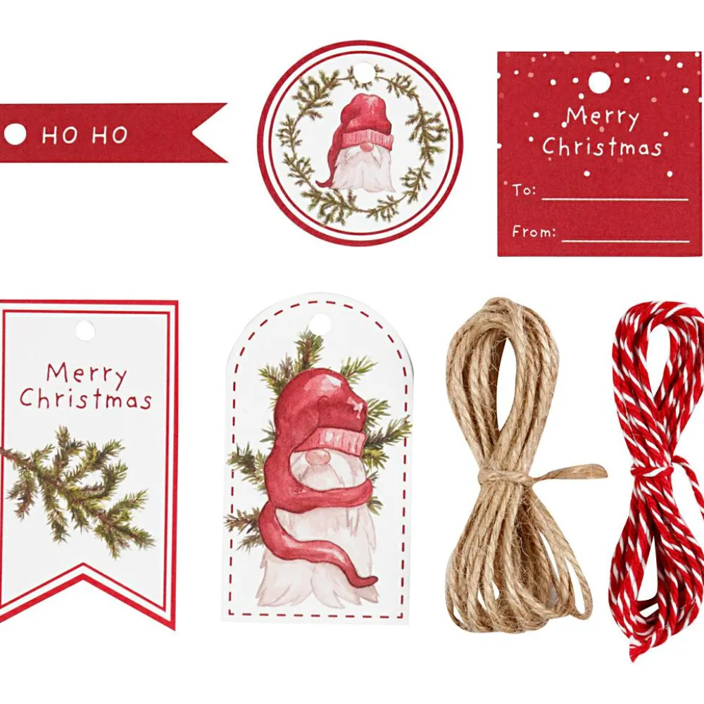 Clearance Creativ Company Gavemærker - Klassisk jul, 25 stk