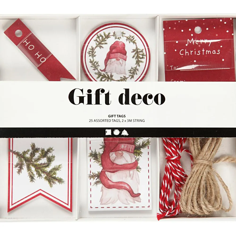 Clearance Creativ Company Gavemærker - Klassisk jul, 25 stk