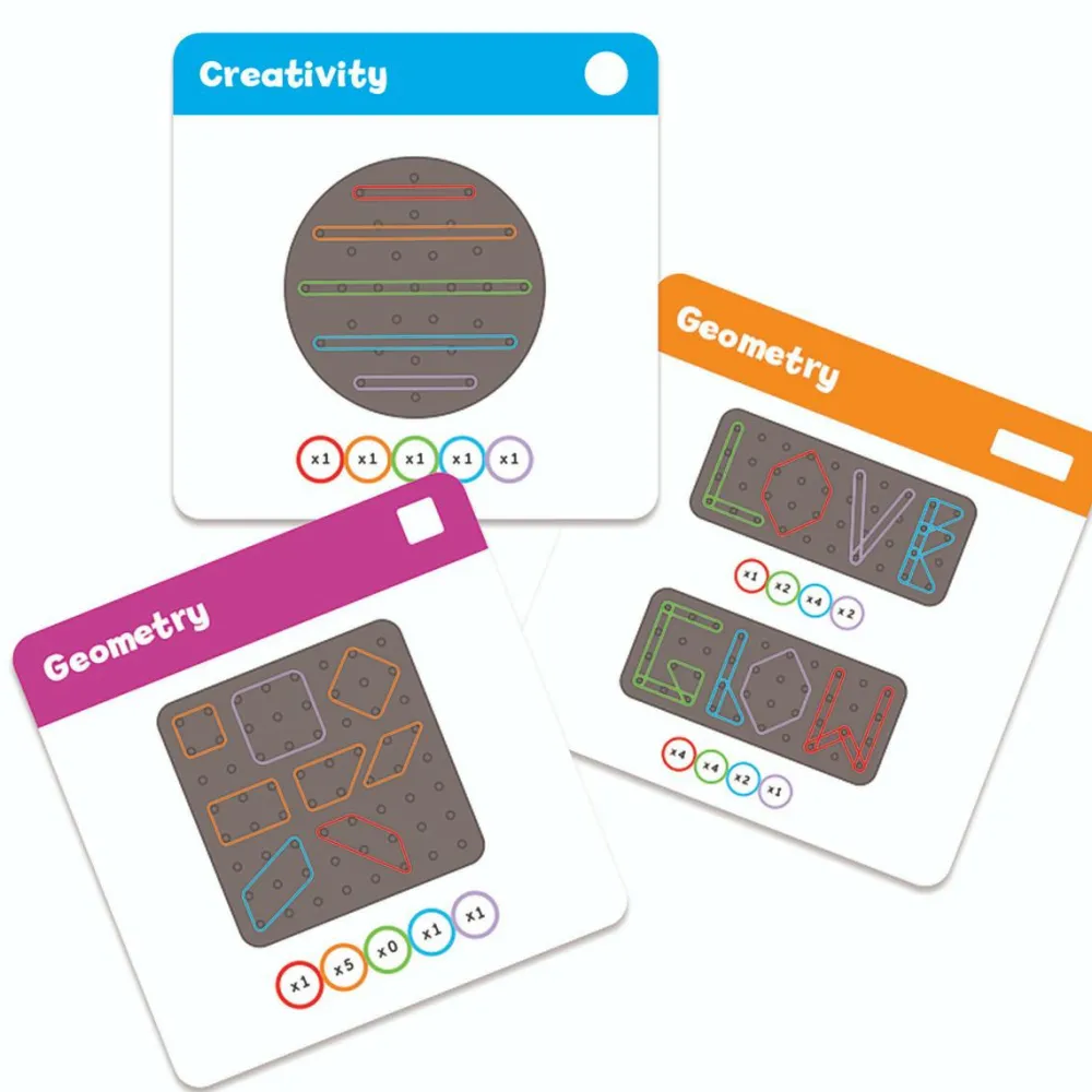 Online Learning Resources Geoboard - Lav former med elastikker