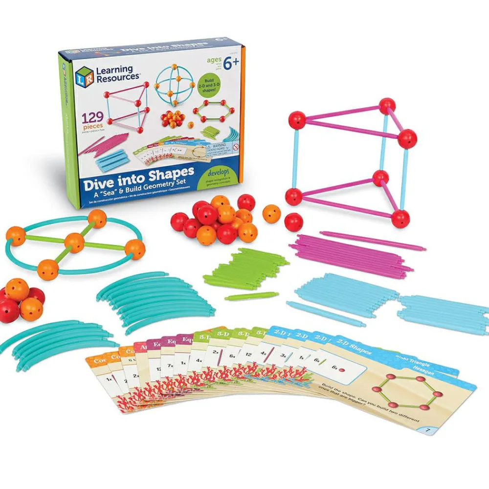 Discount Learning Resources Geometrisk byggesæt, 129 dele