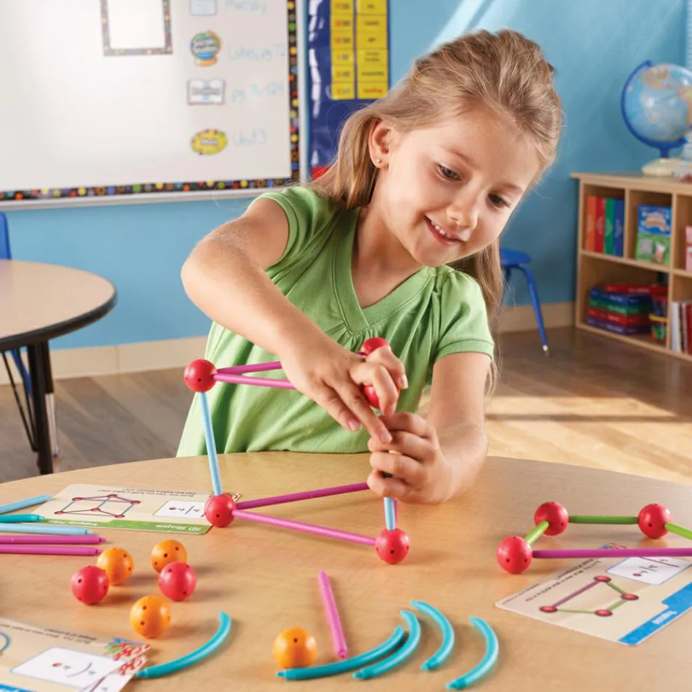 Discount Learning Resources Geometrisk byggesæt, 129 dele