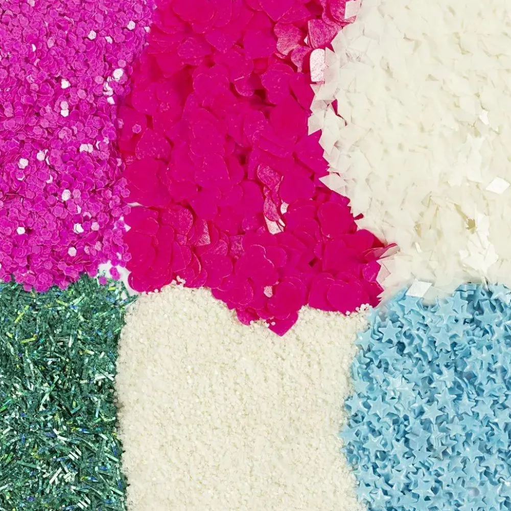 Creativ Company Glimmer & pailletter - Pastel, 6 x 7 ml.