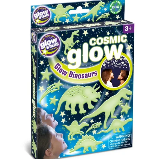 Brainstorm Glow - Dinosaurer + stjerner, 12 dele