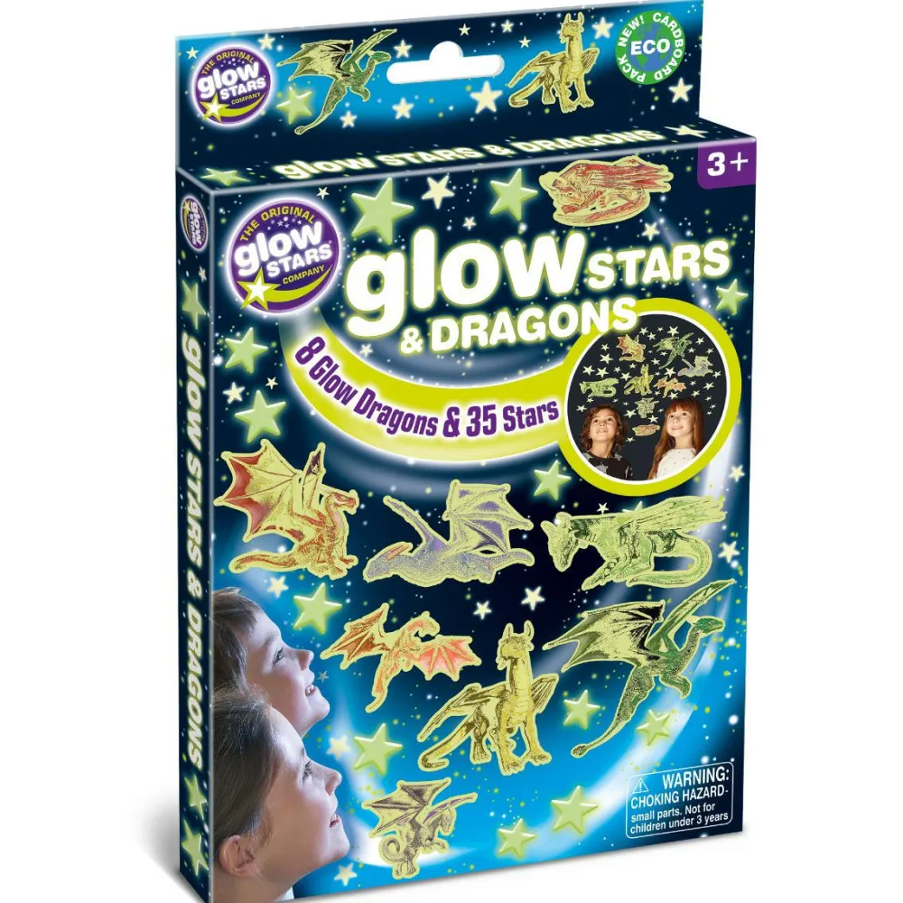 Sale Brainstorm Glow - Drager + stjerner, 43 dele