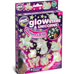 Best Brainstorm Glow - Enhjørninger + stjerner, 43 dele