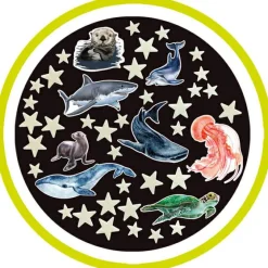 Hot Brainstorm Glow - Havdyr + stjerner, 43 dele