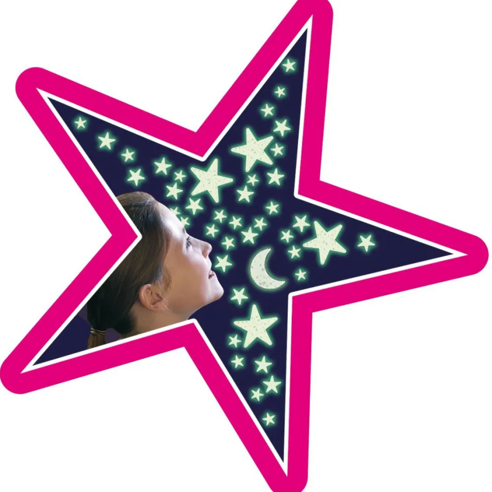 Brainstorm Glow - Stjerner m. glimmer, 40 dele