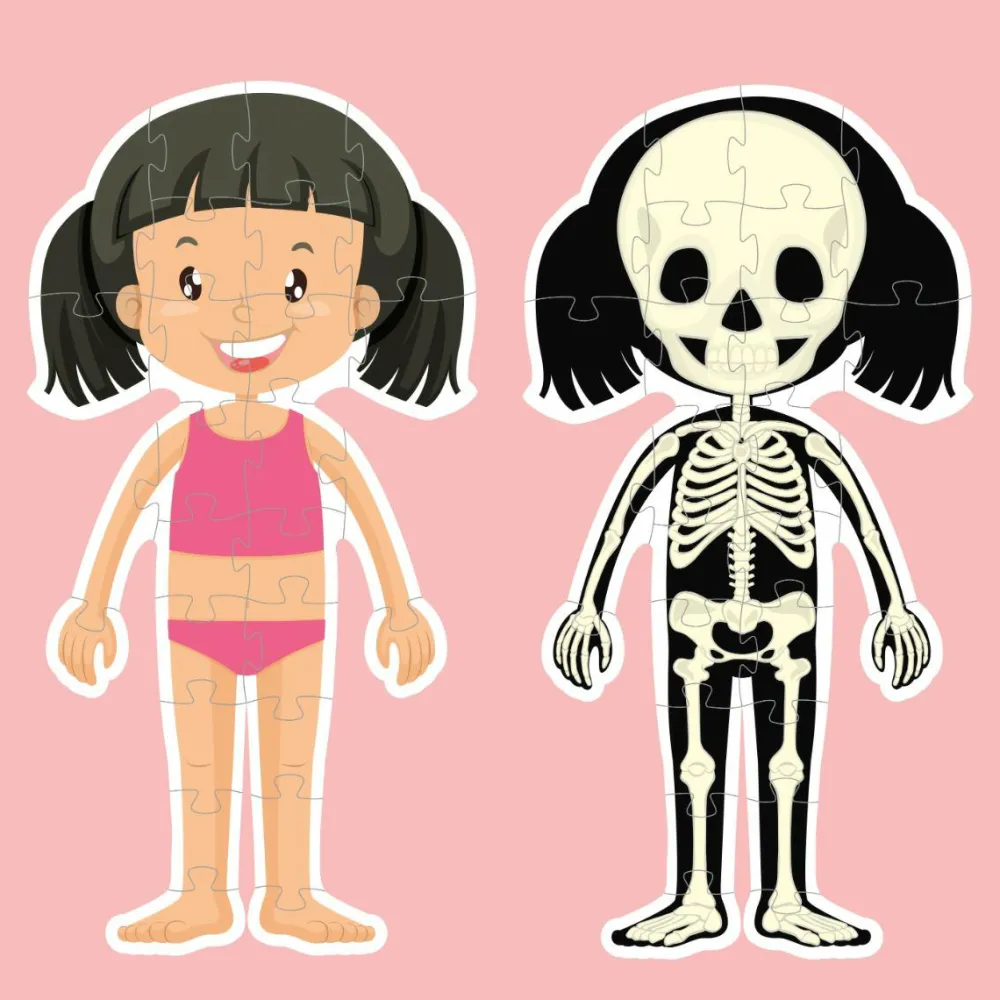 Clearance Gulvpuslespil m. 36 brikker - Pige