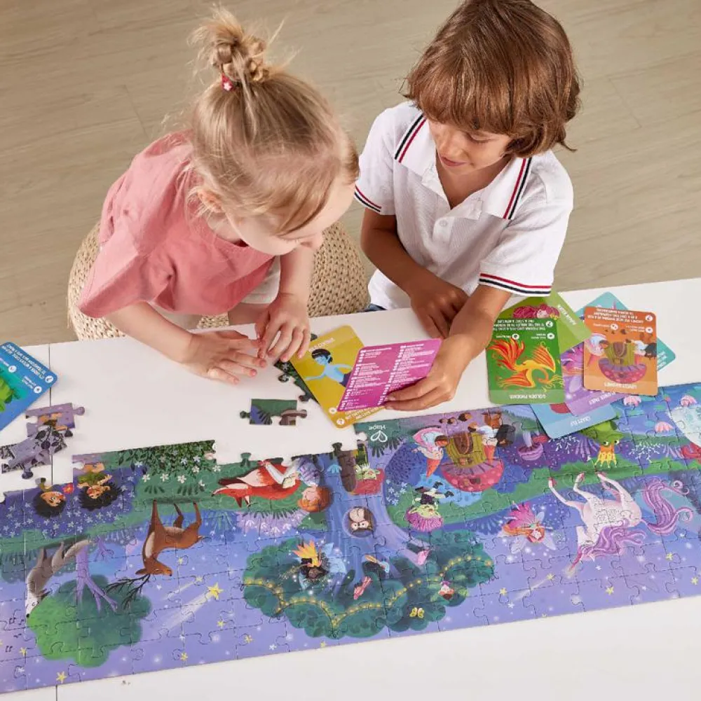 New Hape Gulvpuslespil m. 200 brikker - Den magiske skov