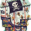 New Djeco Gulvpuslespil med 36 brikker - Piratskib