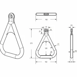 Sale DICE Gymnastikringe af plast - Salviegrøn (sort reb)