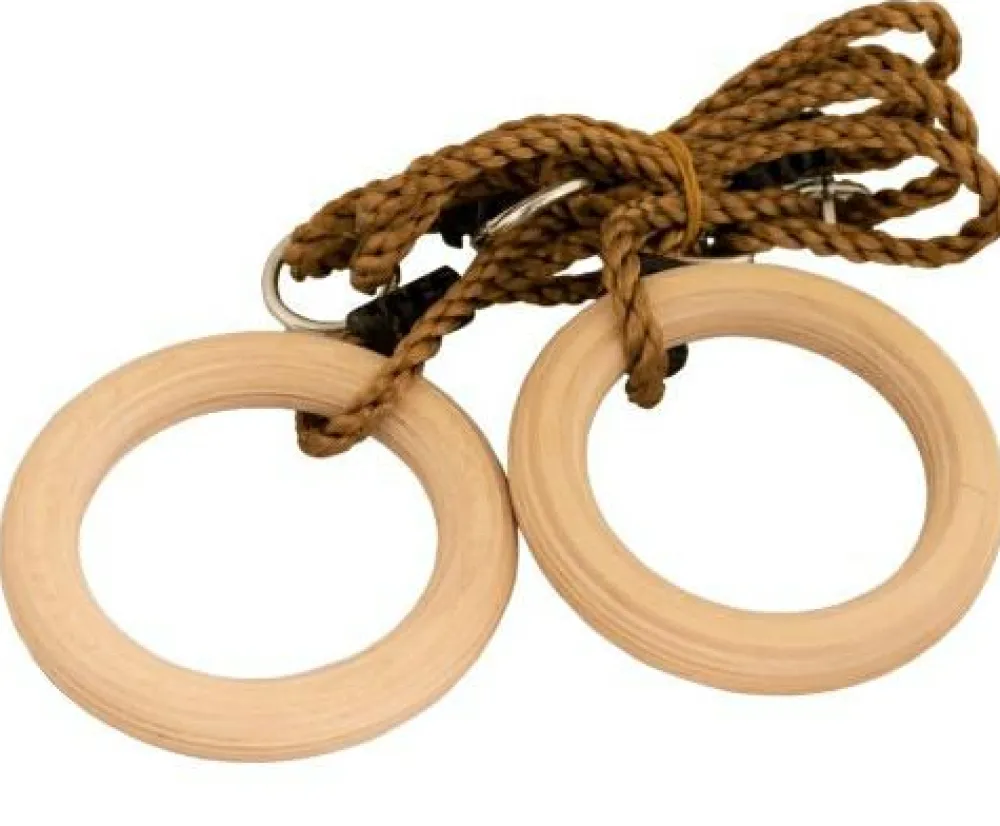 Gymnastikringe i træ - Ø15,8 cm.