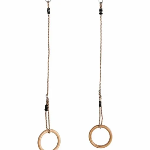 Online Gymnastikringe i træ - PP-reb - Ø14,5 cm