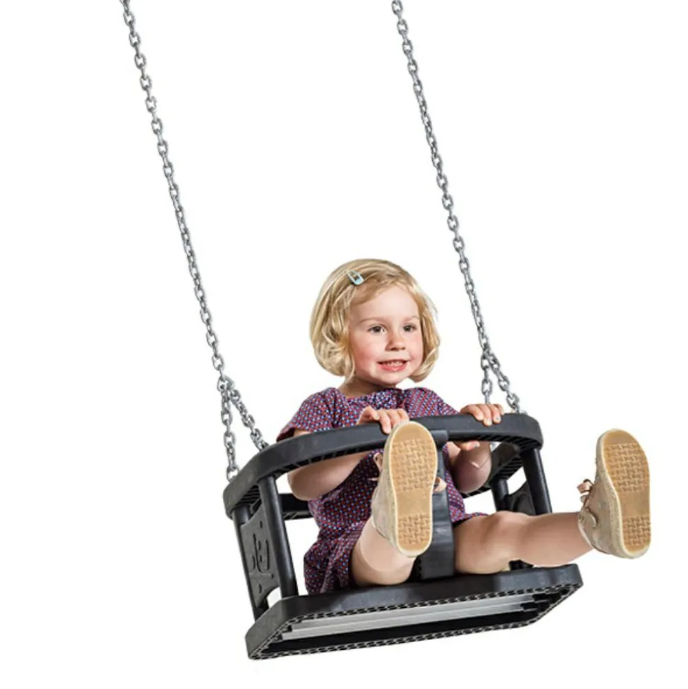 Outlet Gynge - Baby m. gummisæde - Sort