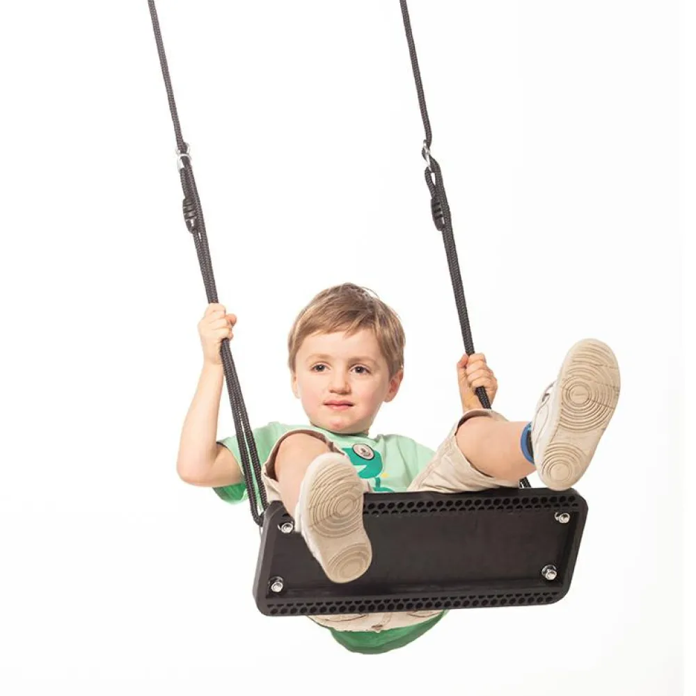 Hot DICE Gynge m. gummisæde 44,8 x 17,8 cm (sort reb)