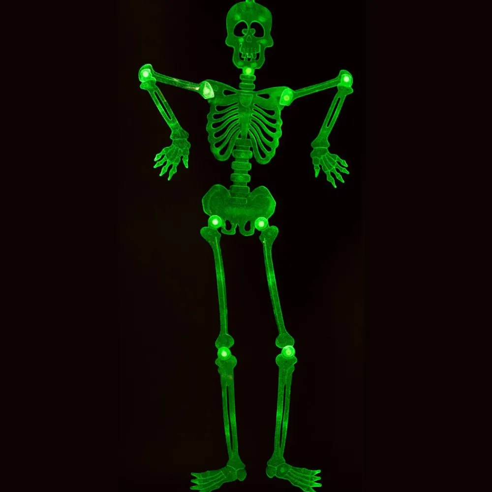 Discount Halloween-ophæng - Skelet (selvlysende), 90 cm