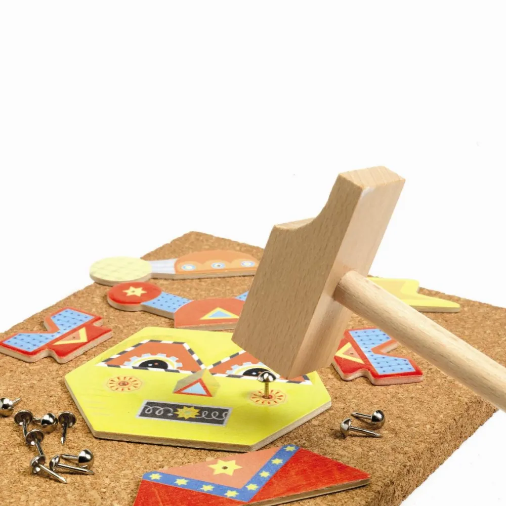 Outlet Djeco Hammer & søm bræt - Robotter