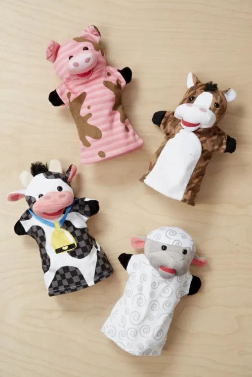 Clearance Melissa & Doug Hånddukker - Bondegårdsdyr, 4 stk.