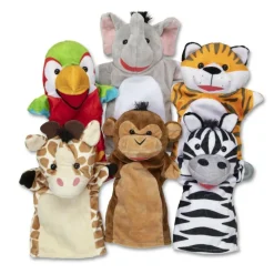 Clearance Melissa & Doug Hånddukker - Safari, 6 stk.