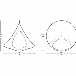 Hængehule Ø180 cm - Brun