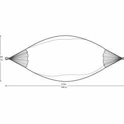 Outlet Hængekøje dobbelt (polyester) - Aqua