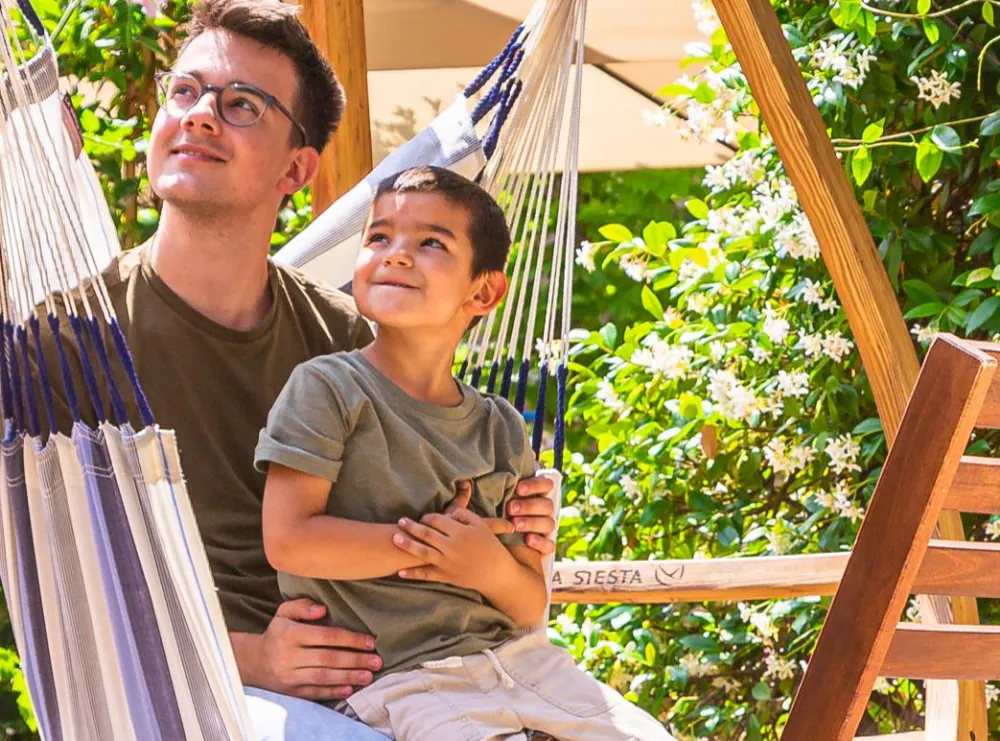 Discount La Siesta Hængekøjestol single outdoor - Sea Salt