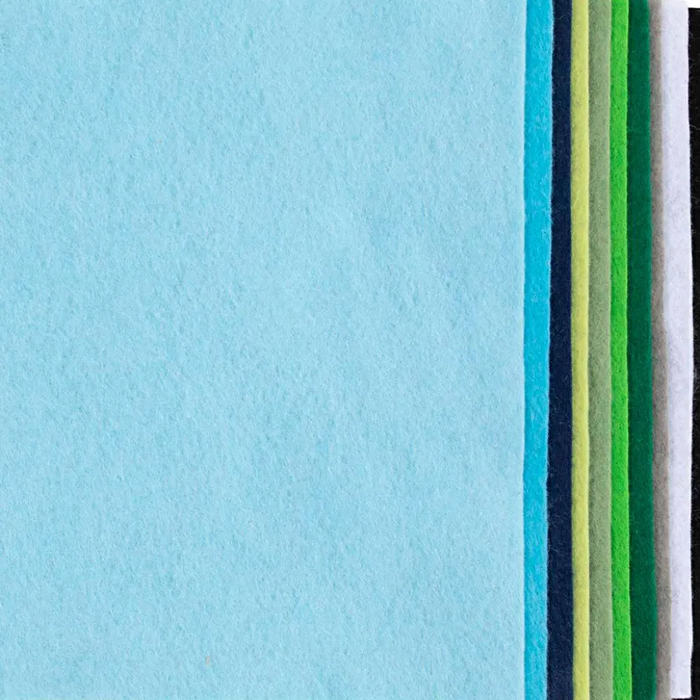 Sale Creativ Company Hobbyfilt A4 - Blå/grøn, 10 ark