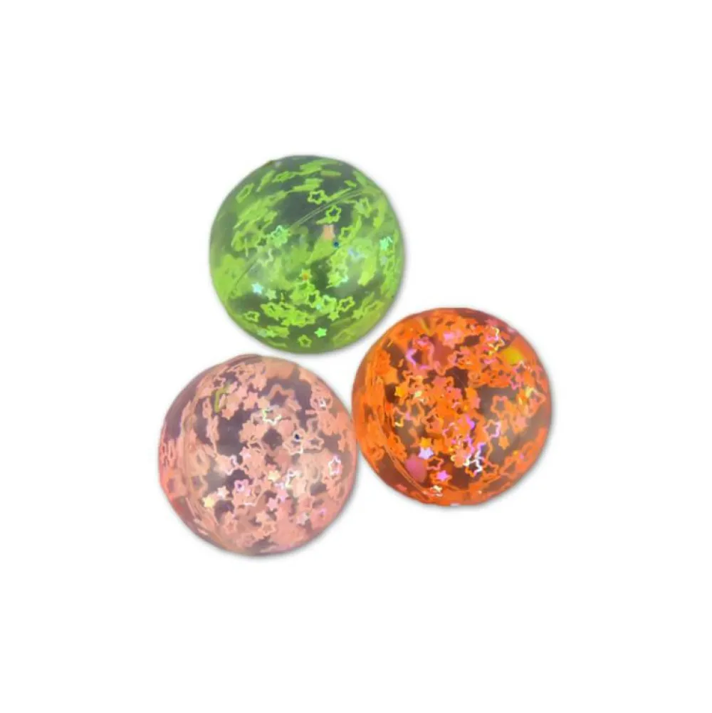 Clearance Hoppebolde Ø 4,5 cm - Stjerner, 3 stk