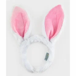 Discount Den Goda Fen Hårbøjle med kaninører - Hvid/pink