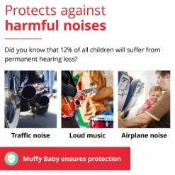 Discount Høreværn Muffy Baby 1-3 år - Sort