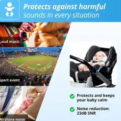 Discount Høreværn Muffy Baby 1-3 år - Sort