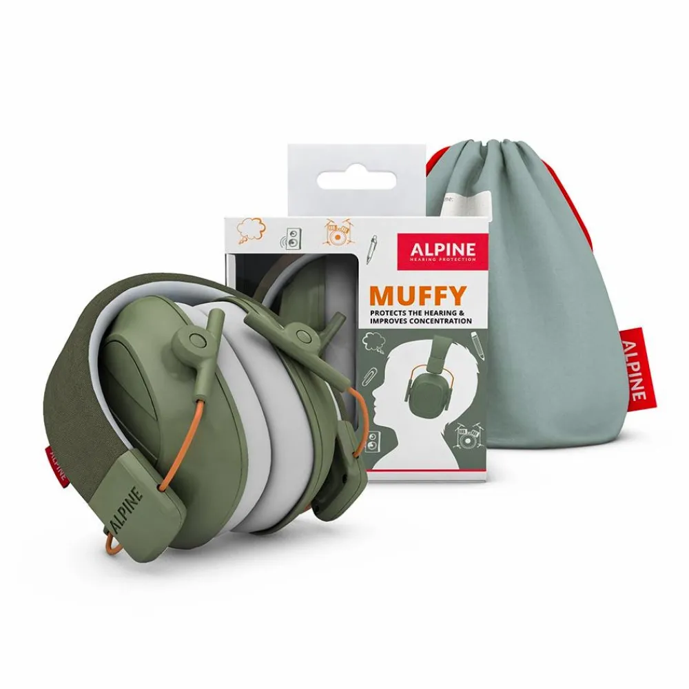 Discount Høreværn Muffy Kids 5-12 år - Grøn