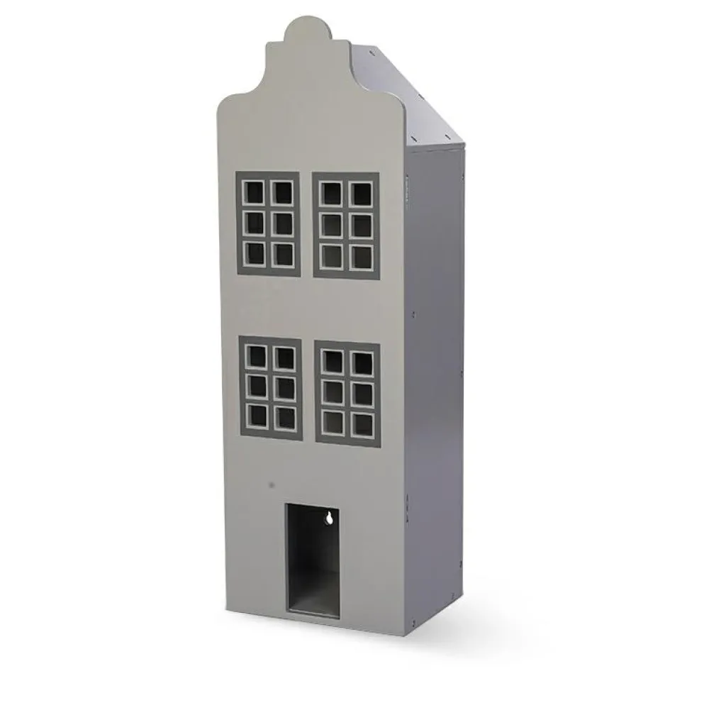 byASTRUP 2-i-1 Dukkehus og skab - Byhus