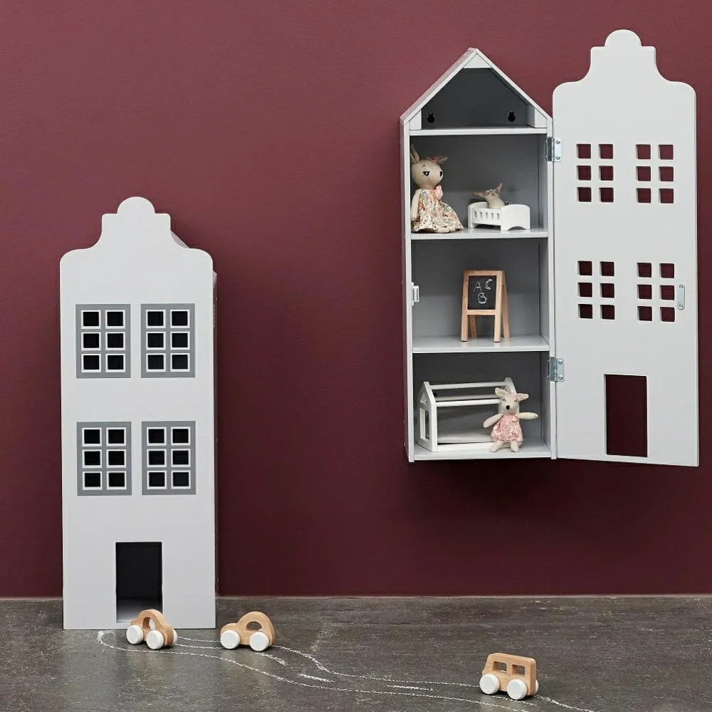 byASTRUP 2-i-1 Dukkehus og skab - Byhus