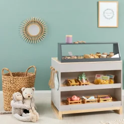 Online 2-i-1 legekøkken & butik - Prunus (grå)